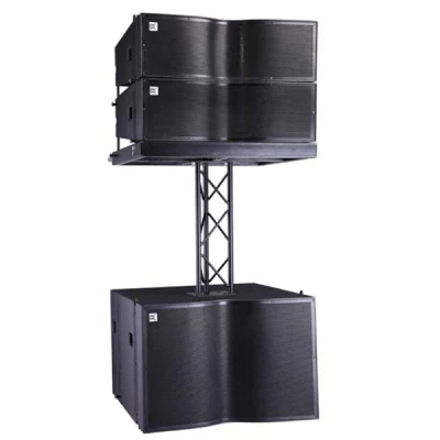 Tragbares PA-System mit kleinen Line-Array-Lautsprechern